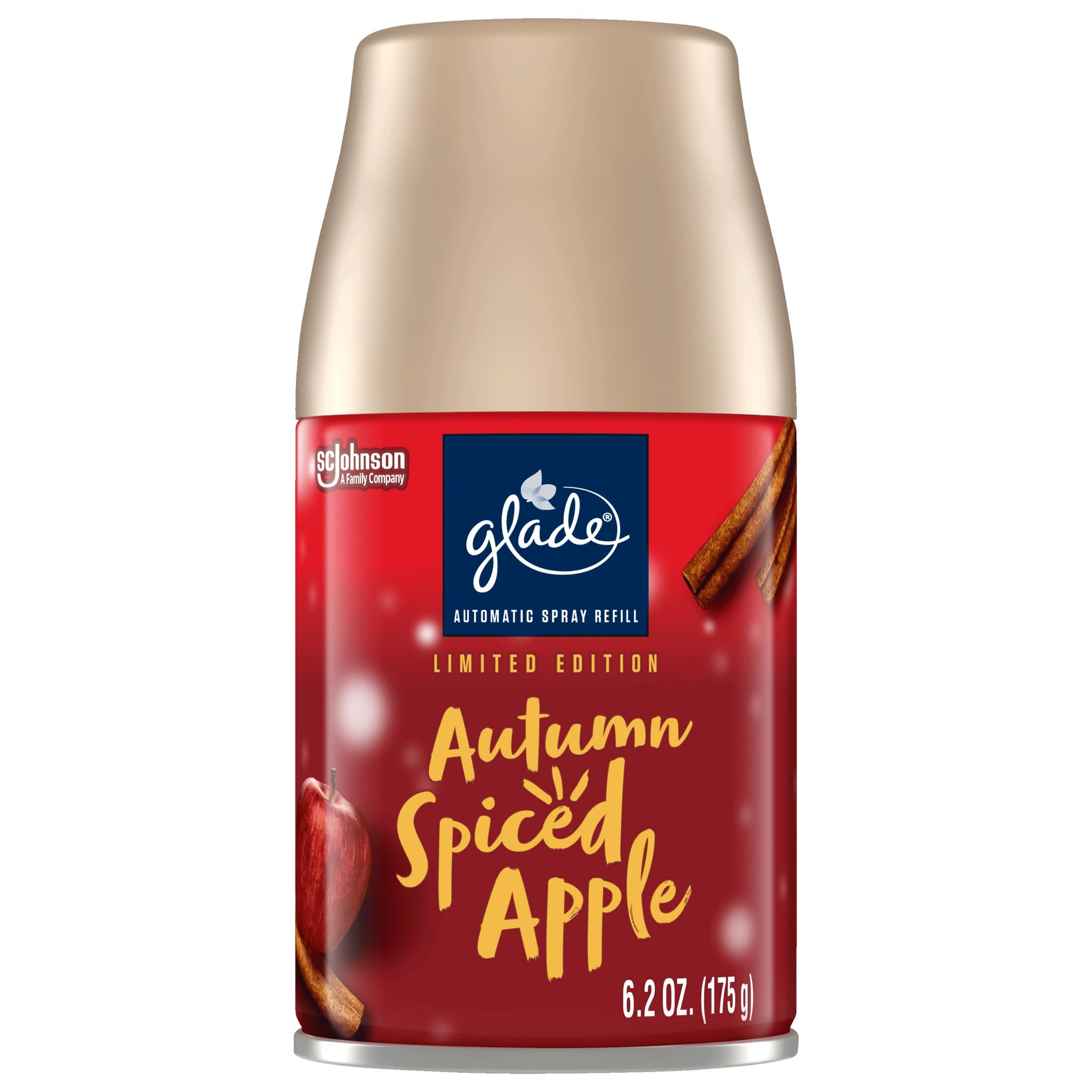 Glade Automatic Spray Refill, Air Freshener for Home and Bathroom, Autumn Spiced Apple, 6.2 Oz