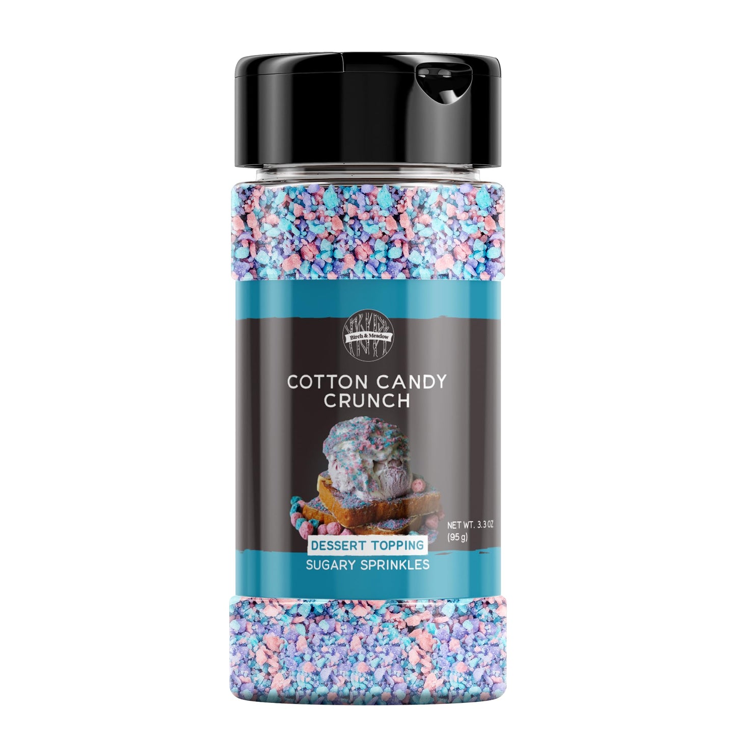 Birch & Meadow 5 Tbsp of Cotton Candy Crunch, Ice Cream Topping, Dessert Topper
