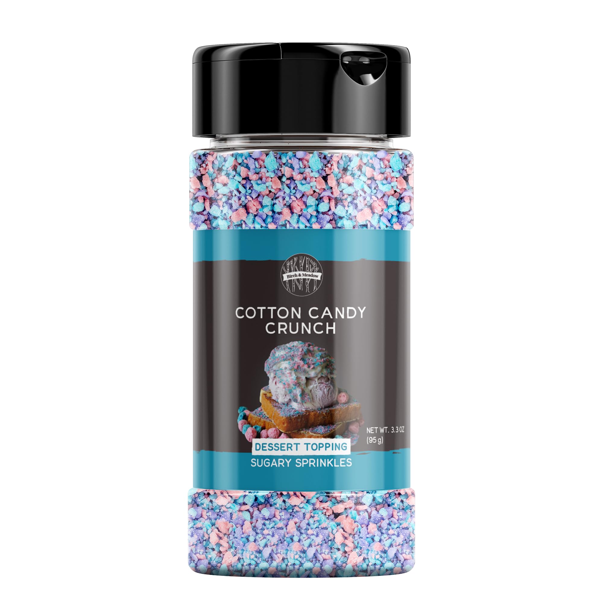 Birch & Meadow 5 Tbsp of Cotton Candy Crunch, Ice Cream Topping, Dessert Topper