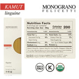 Monograno Felicetti Italian Organic Linguine Pasta Made with Kamut 1.1 lb - Pack of 2