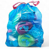 LIMELINEN Blue Recycling trash bags 13 gallon - 400ct Leak and Odor-Resistant, Heavy-Duty Plastic Garbage Bags for Home and Commercial Use