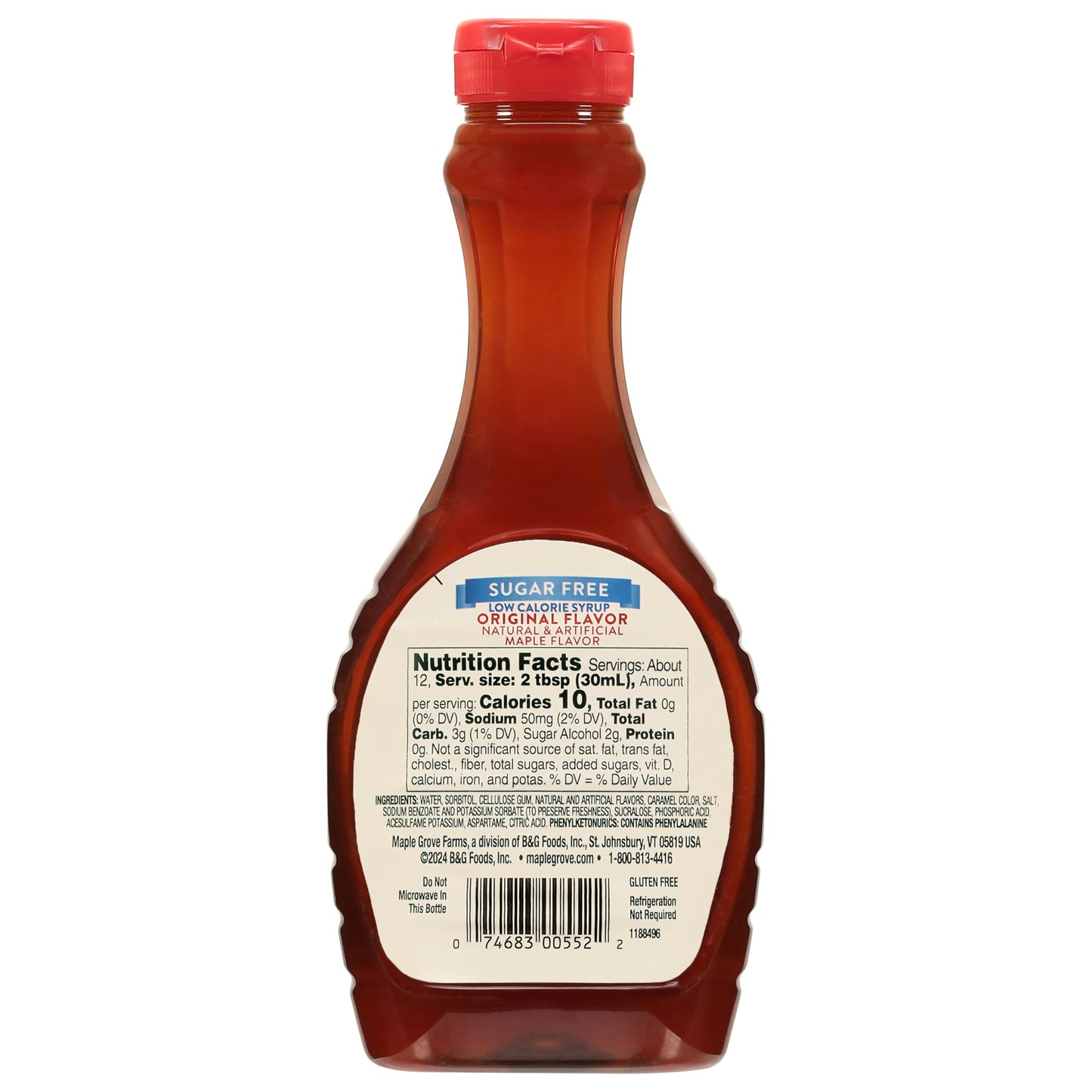 Maple Grove Farms Sugar-Free Pancake Syrup, Maple Flavor, 12 Ounce