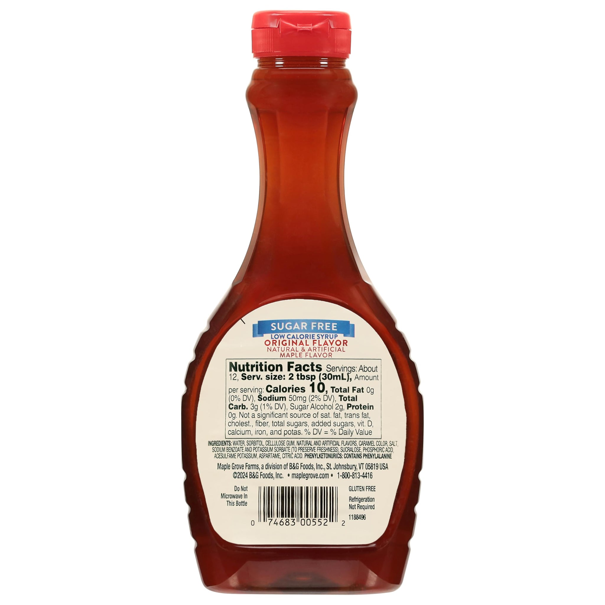 Maple Grove Farms Sugar-Free Pancake Syrup, Maple Flavor, 12 Ounce