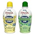 Italia Garden Organic Lemon & Lime Juice Variety Pack - 4oz Each (Pack of 2) - 100% Organic Juices - Perfect for Cooking, Drinks, Marinades & More