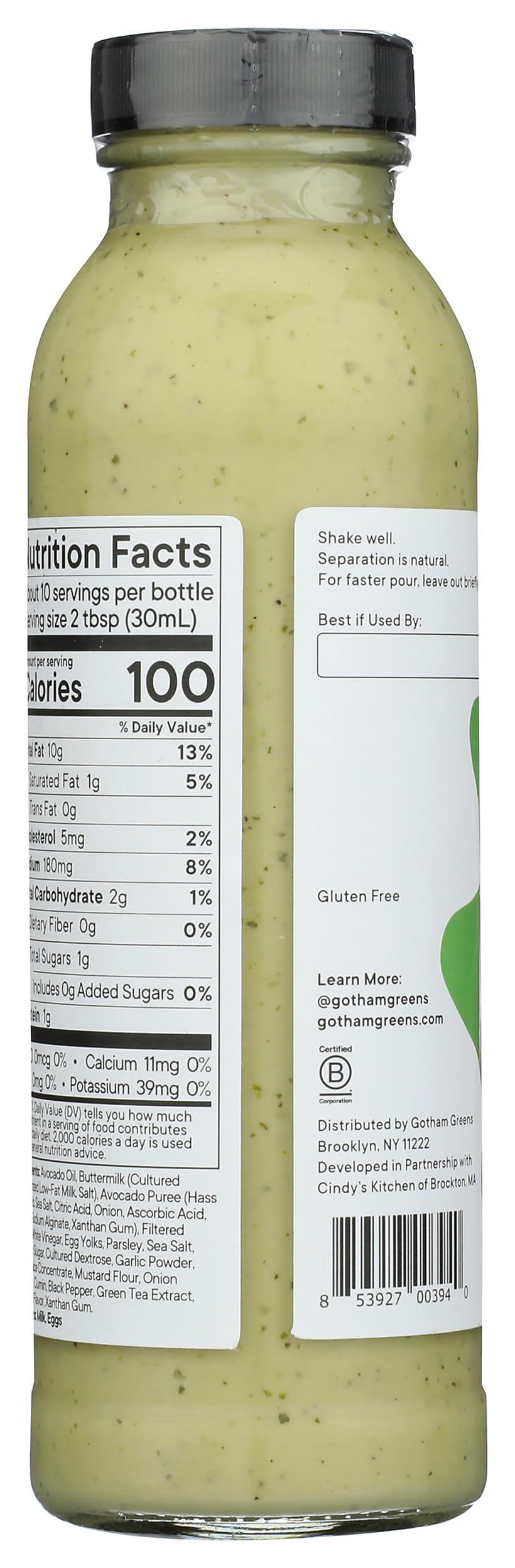 Gotham Greens Avocado Lime Ranch Dressing, 10 FZ