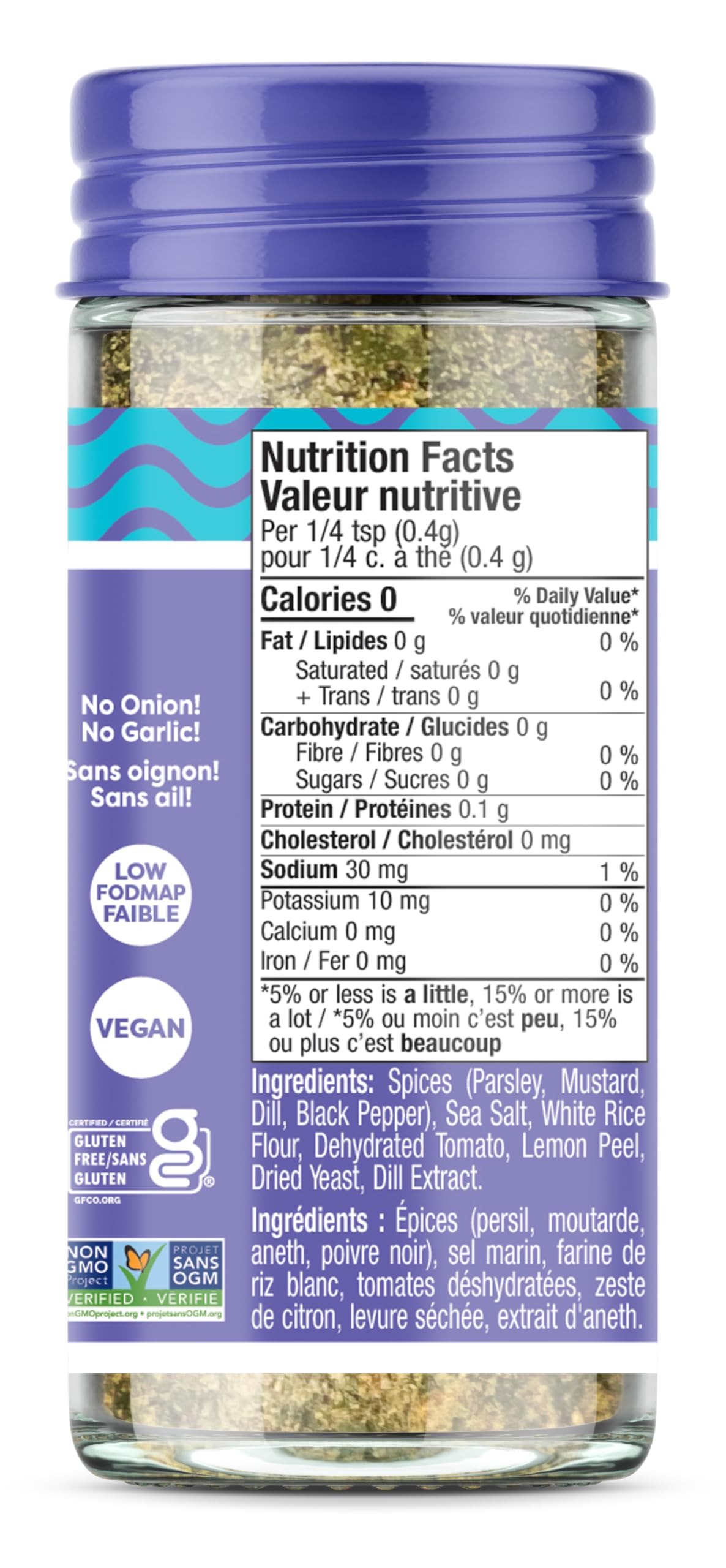 Fody Foods Ranch Seasoning, 1.1 Oz, Garlic and Onion Free, Low FODMAP Certified, Gut & IBS Friendly, Vegan, Non-GMO, Gluten Free, Keto Friendly