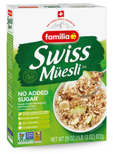 Familia Swiss Muesli Cereal, 0g Added Sugar, Energy-Packed Cereal with Raisins, Hazelnuts and Almonds, 29 Ounce Box (Pack of 3)
