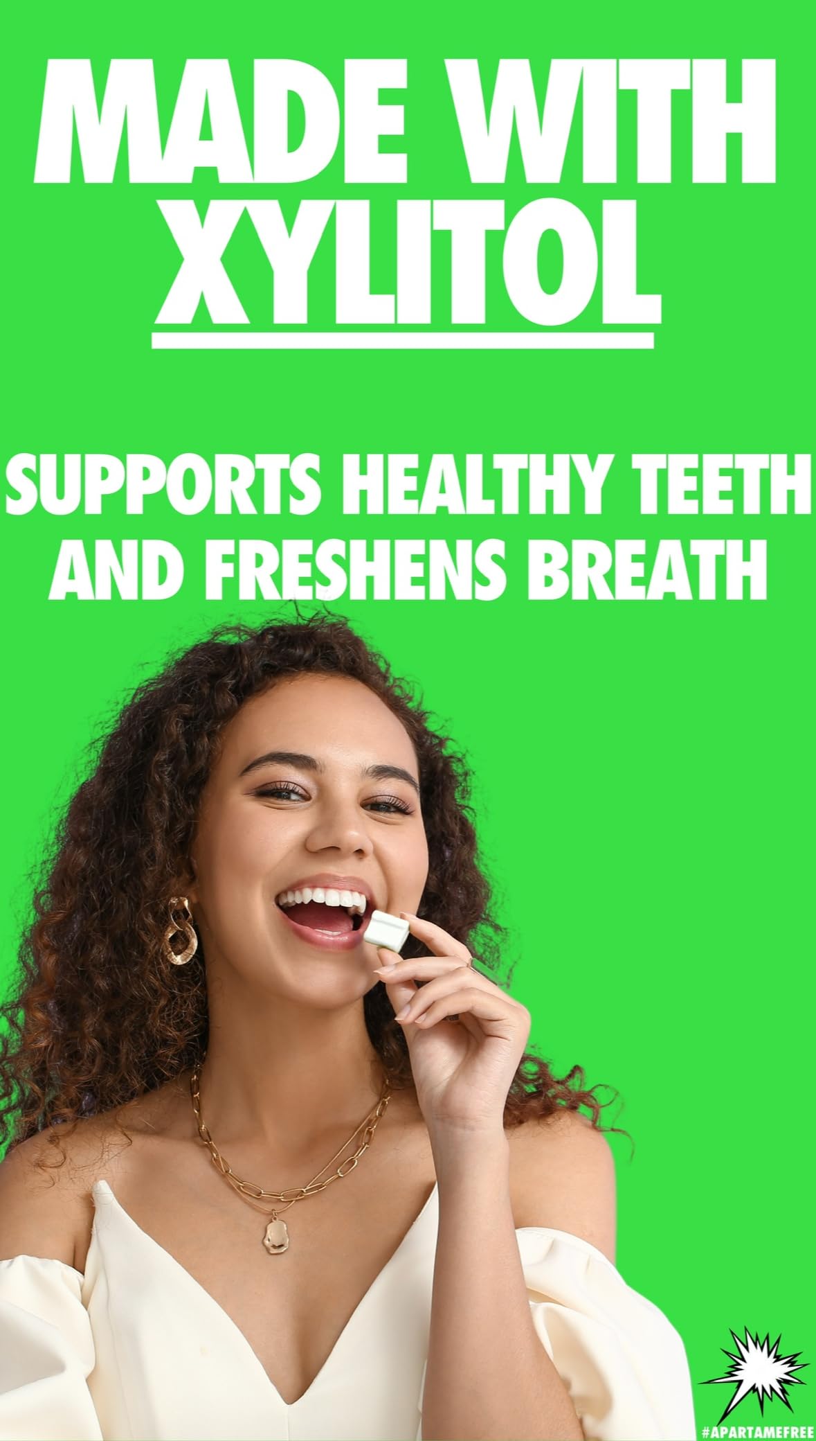 Instant Energy Gum | 100 mg Natural Caffeine | Sugar Free Sour Apple Xylitol Gum with Electrolytes | Fast-Acting Caffeine Gum & Clean Energy Drink