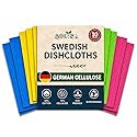 10 Pack Swedish Dishcloths for Kitchen | Reusable Paper Towels Washable, Non-Scratch Cellulose Sponge Cloths | Ultra Absorbent Dish Rags, No Odor