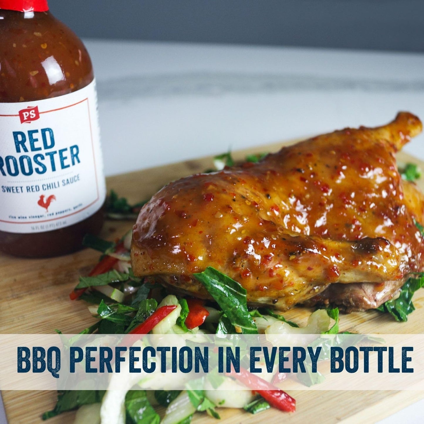 PS Seasoning Red Rooster - Thai Chili Sauce, All-Purpose Thai Chili Sauce for Dipping, Glazing & Cooking - Spicy Flavors for Stir Fry, Pho, Wings