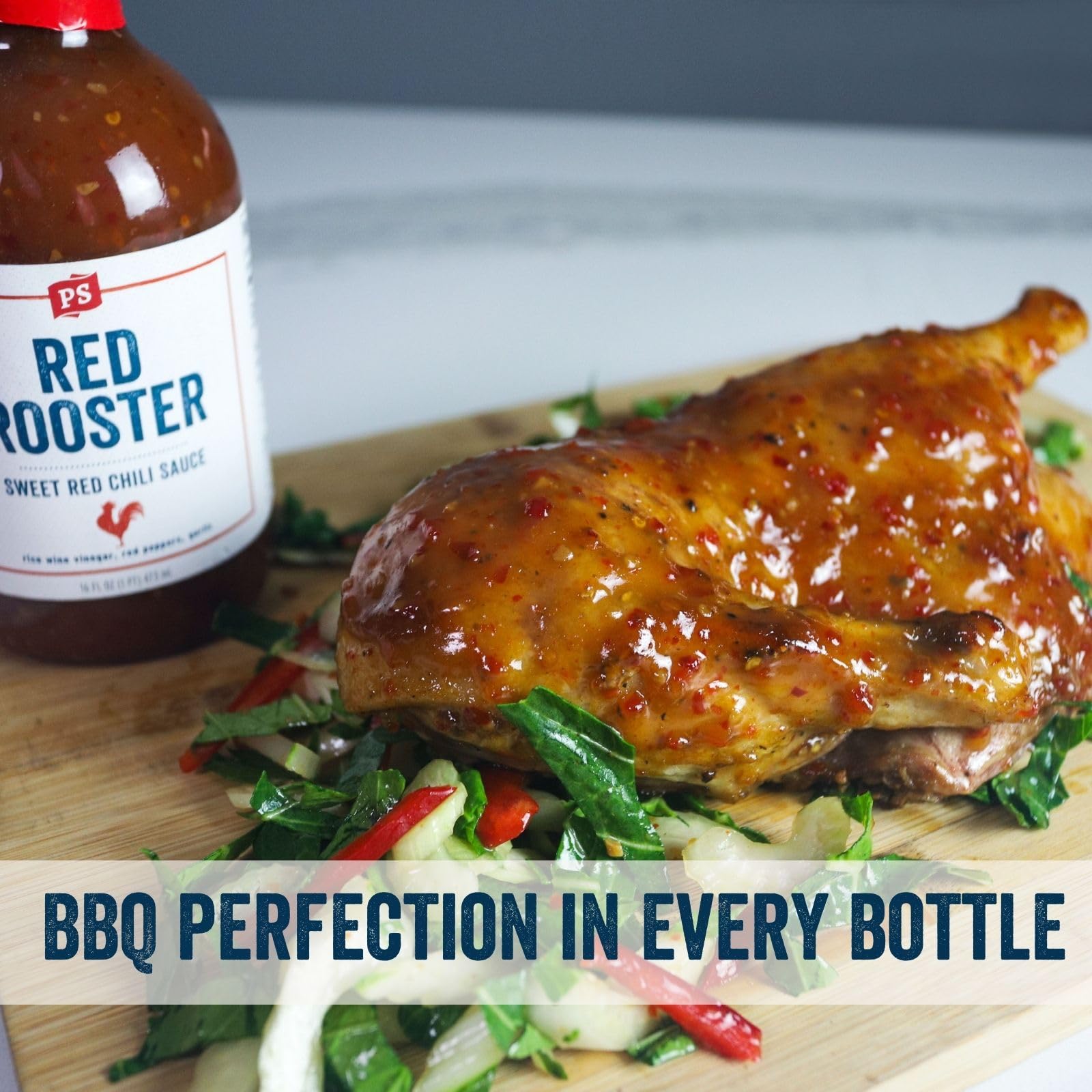 PS Seasoning Red Rooster - Thai Chili Sauce, All-Purpose Thai Chili Sauce for Dipping, Glazing & Cooking - Spicy Flavors for Stir Fry, Pho, Wings