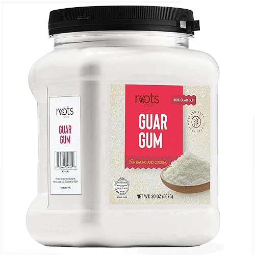 Roots Circle Premium Guar Gum Powder - Plant-Based Thickener & Binder for Baking, Sauces & Cold Desserts - Gluten-Free, Vegan, Keto Friendly - Kosher