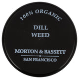 Morton & Bassett 100% Organic Dill Weed | Light, Tangy Herb for Seafood, Pickling & Dips | Gluten Free, Salt Free, Non-GMO | 0.8 oz Jar
