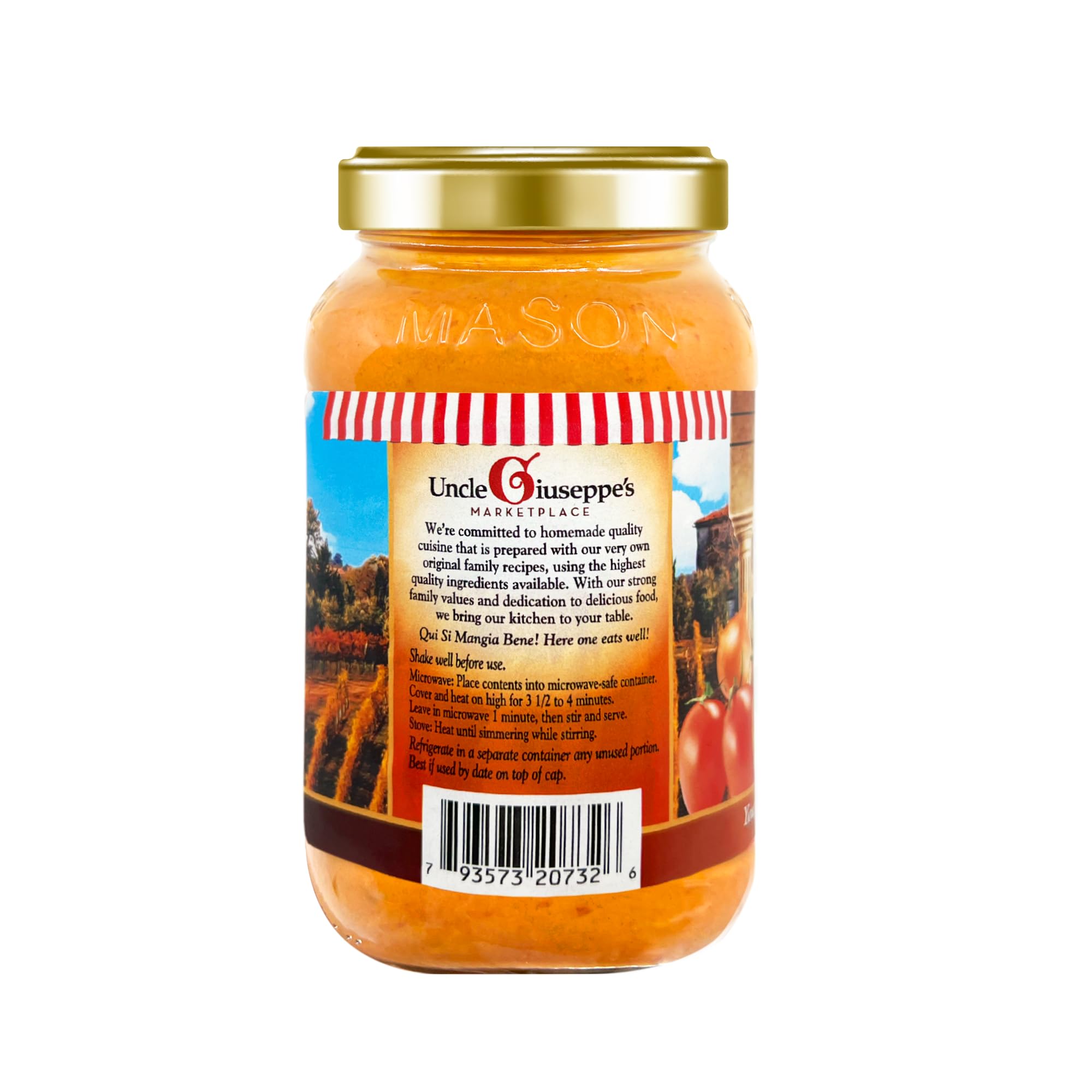 Uncle Giuseppe’s Vodka Sauce, 24 oz | Creamy Tomato Pasta Sauce with Italian Cheese & Vodka | Authentic Homemade Flavor | All-Natural, No