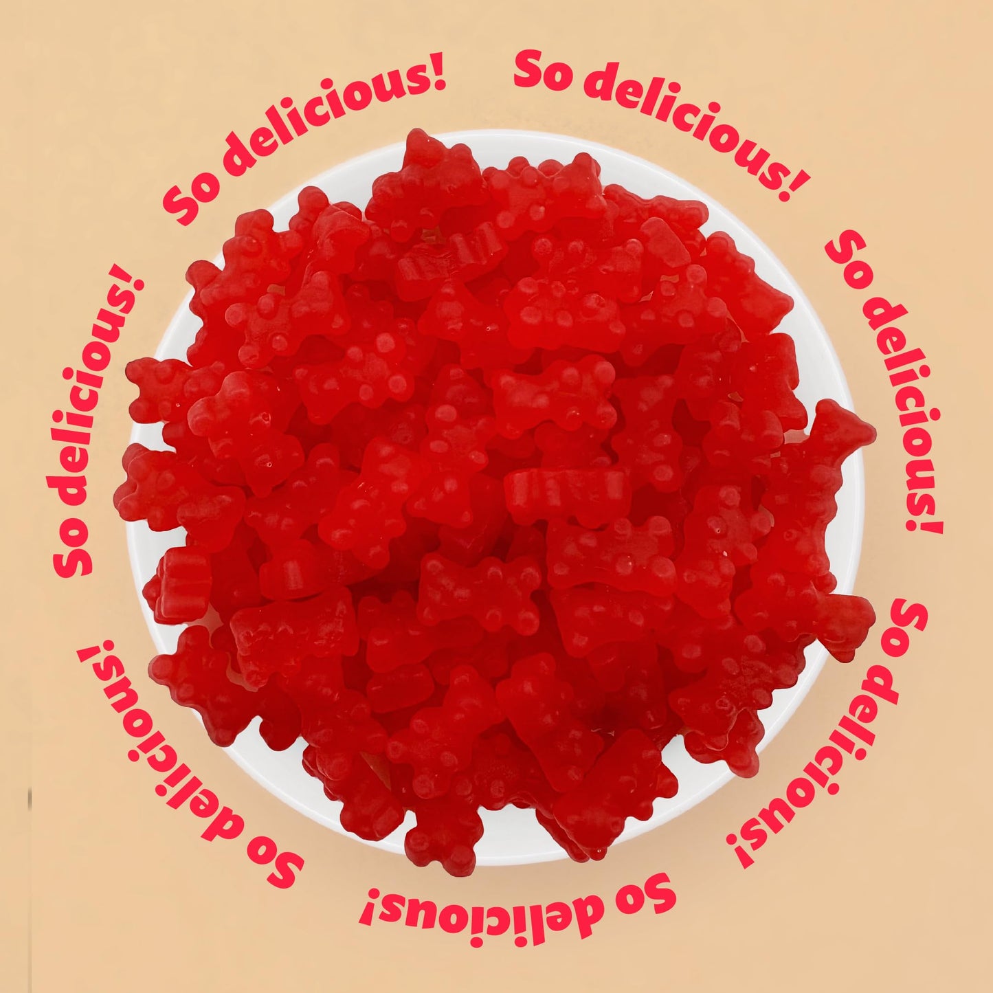 Cinnamon Bears Gummy Candy | 2 Pound Pack | Nostalgic Chewy Candy | Sweet and Spicy Gelatin Free Gummies for Snacking and Gifting | Red Gummies