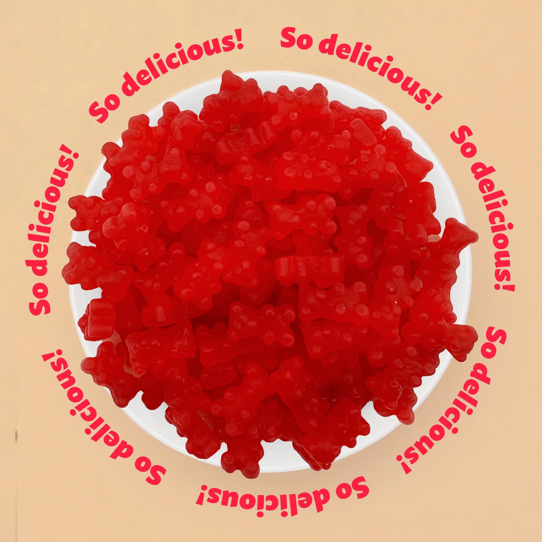 Cinnamon Bears Gummy Candy | 2 Pound Pack | Nostalgic Chewy Candy | Sweet and Spicy Gelatin Free Gummies for Snacking and Gifting | Red Gummies