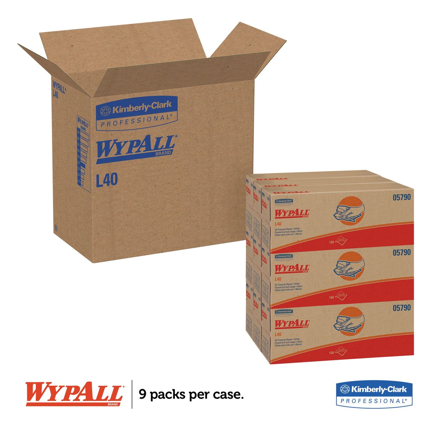 L40 Towels, POP-UP Box, White, 16 2/5 x 9 4/5, 100/Box, 9 Boxes/Carton