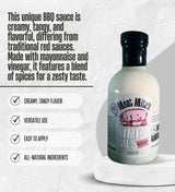 2x Meat Mitch White WHOMP BBQ Sauce 16.6 oz Bundle with Measuring Spoon - Creamy Horseradish-Style Sauce with Cayenne, Lemon, and Brown Sugar Flavor
