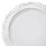 " OCCASIONS " 120 Plates Pack,(60 Guests) Vintage Wedding Party Disposable Plastic Plates Set -60 x 10'' Dinner + 60 x 7.5'' Salad/Dessert (Verona
