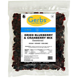 Gerbs Sweetened Blueberry & Cranberry Dried Fruit Snack Mix 2 lbs. | Unsulfured, No Preservatives, Resealable Bag | Naturally Sweet & Chewy with Tart