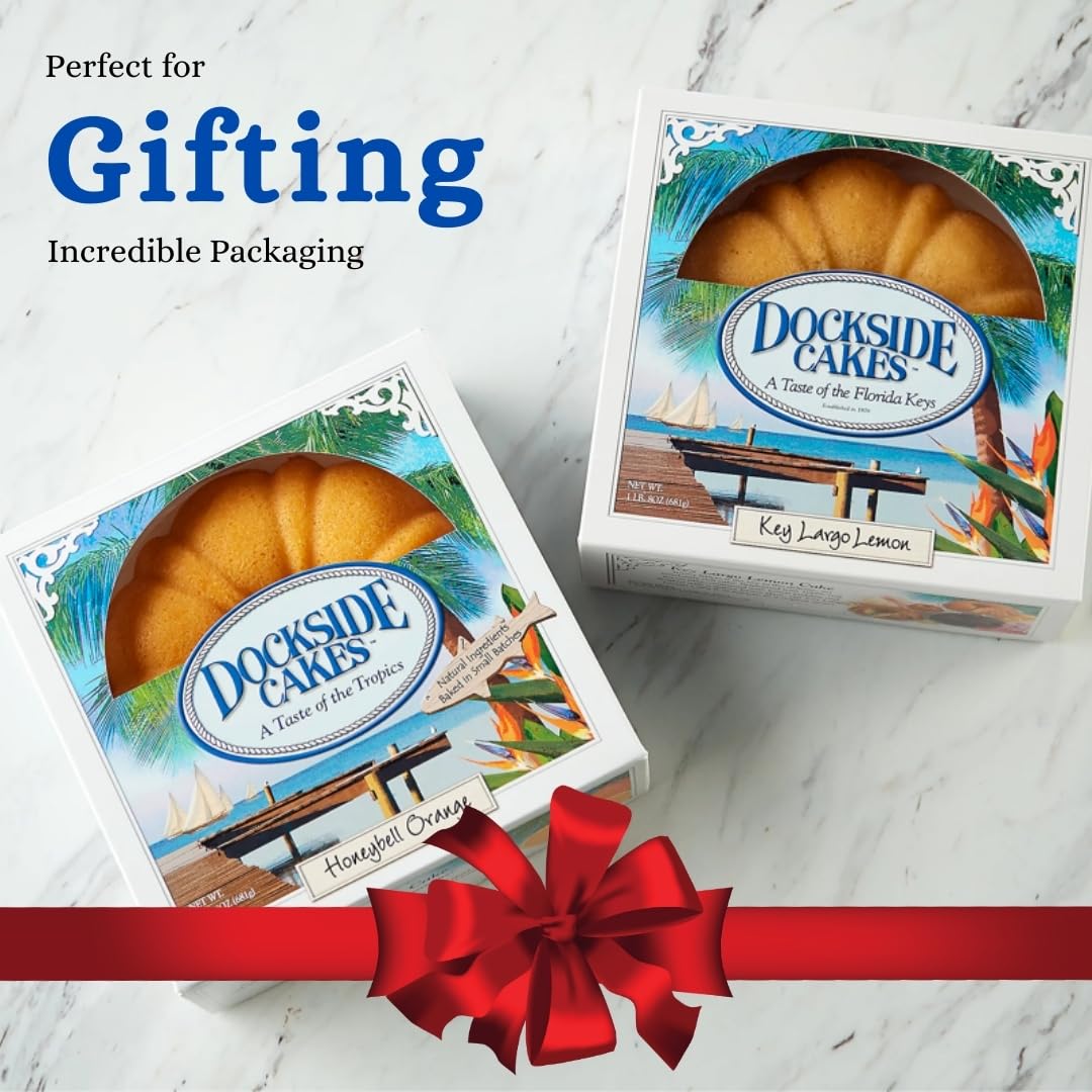 Dockside Market Tropical Mini Sampler Cakes - All natural- Fruit Cakes Combo perfect for Birthday, Gift Basket, Parties or Holidays - Pack of 6 (4 oz