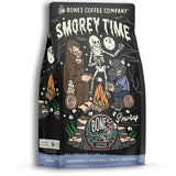 Bones Coffee Company S'morey Time, S'mores and Graham Crackers Flavored Coffee, Medium Roast Low Acid Arabica Beans Compatible with Auto drip