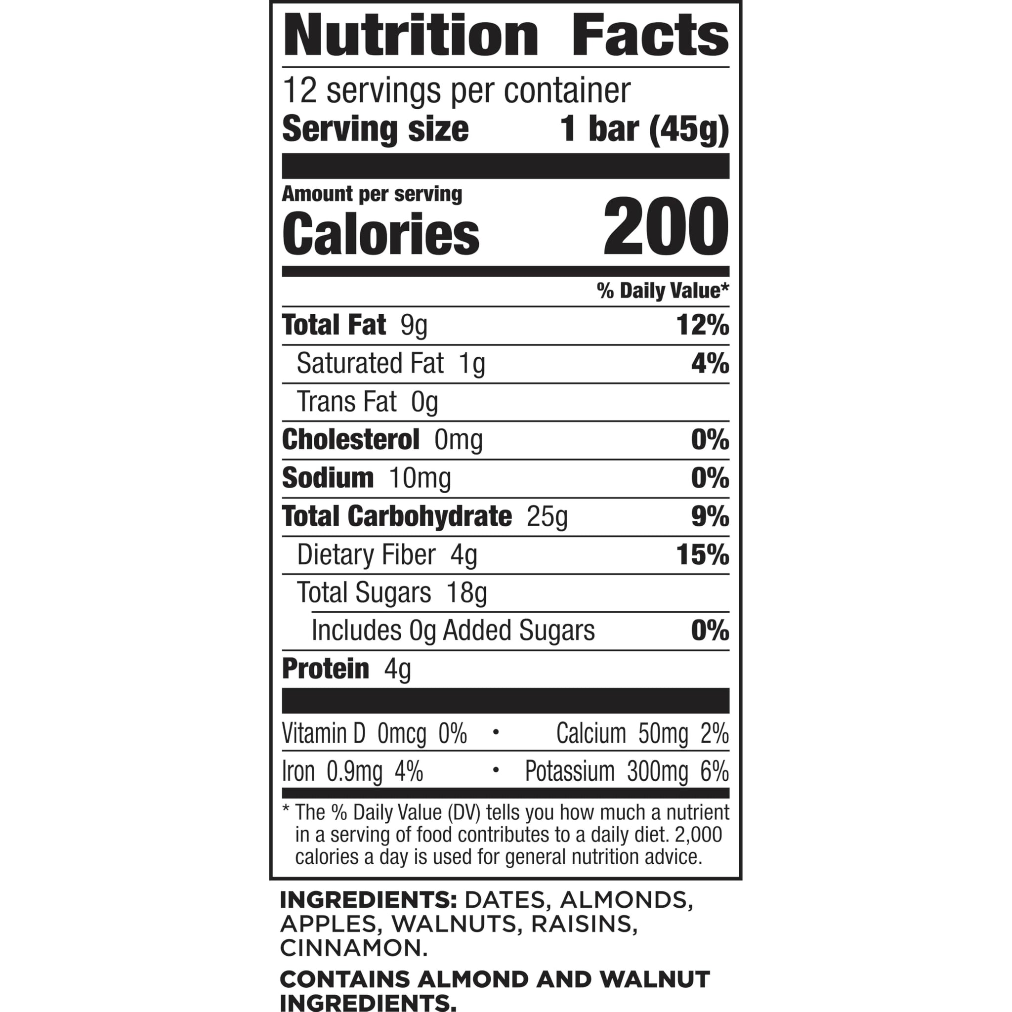 Larabar Apple Pie, Fruit and Nut Bars, Gluten Free and Vegan, 12 Ct, 19.2 oz