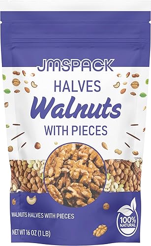 JMSPACK - Walnuts Halves With Pieces, 16 Ounces (1 Lb)