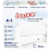 Bounce Free & Gentle Unscented Dryer Sheets, 320 ct.