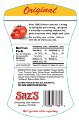 Saz's Original BBQ Sauce (Sauce Saver 8 Pack)