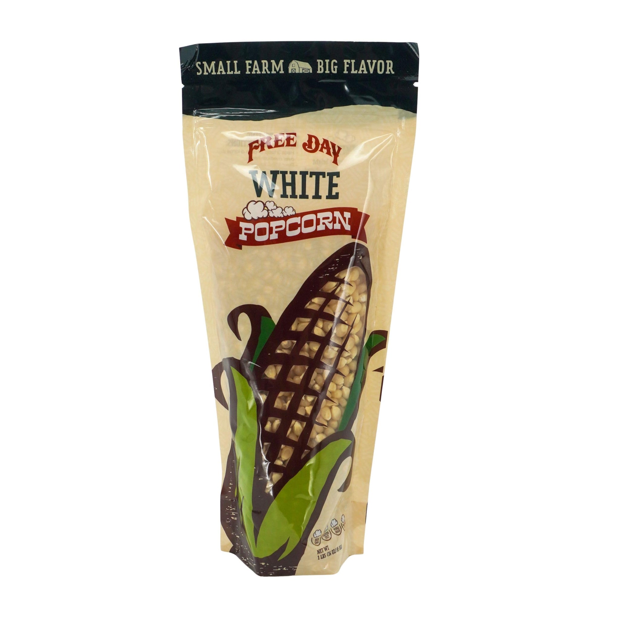 White Butterfly Un-Popped Popcorn Kernels | Pack of 3 | 1 lb | Non-GMO & Naturally Gluten Free | Free Day Popcorn