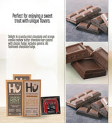 2x Hu Chocolate Crunchy Mint 2.1 oz and Cashew Butter Milk Bar 2.1oz Bundle with Claeys Old Fashioned Chocolate Fudge 1.75 oz - Organic Vegan