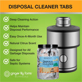 Ginger Lily Farms Botanicals Garbage Disposal Cleaner Tabs, Deep Cleaning Tablets for Sink Disposals, Removes Odor-Causing Residues, Citrus Scent