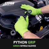 Python Grip Eppco Green Nitrile Gloves - Size XL 90 Count Box