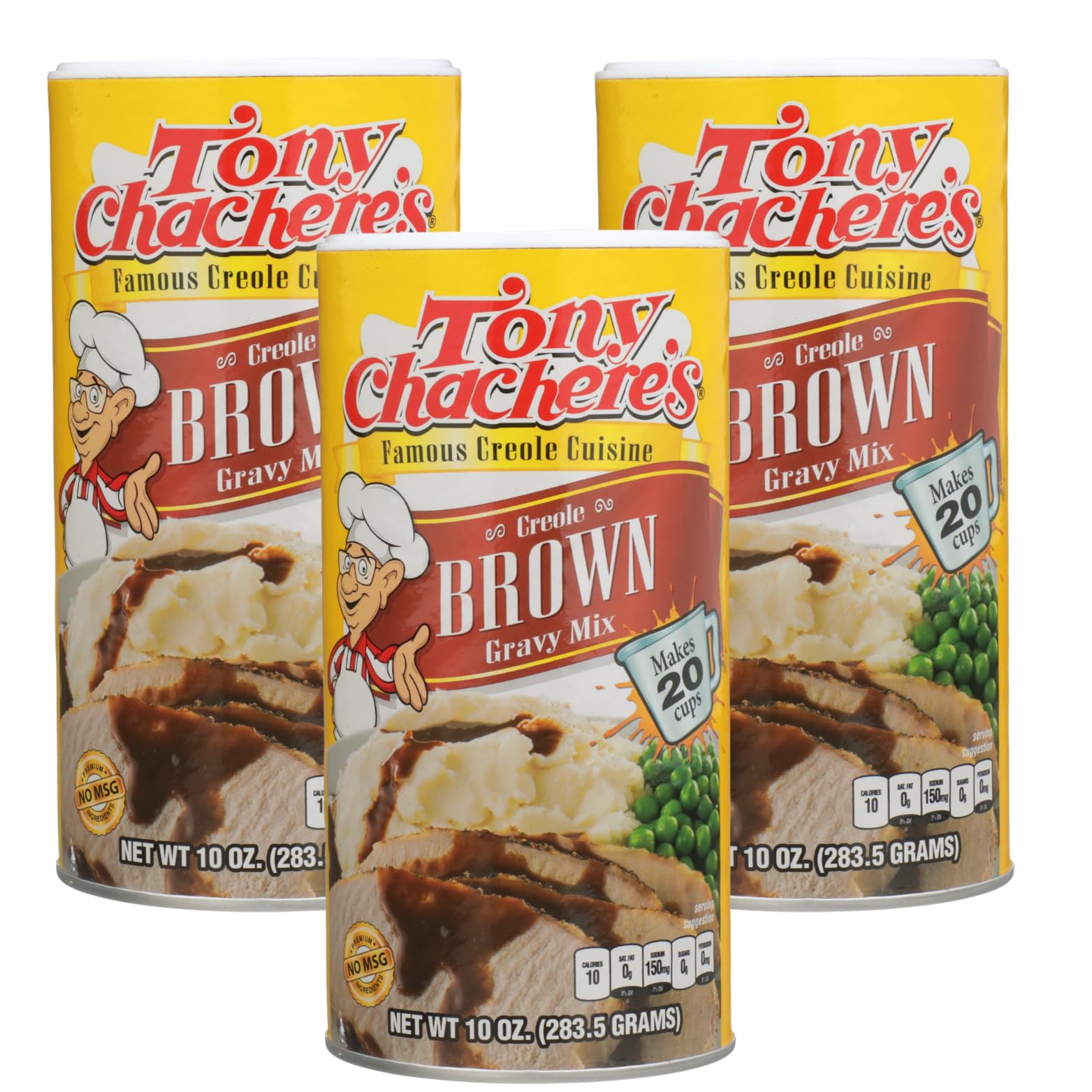 Tony Chachere Instant Gravy Mix, Instant Brown Gravy, 3 Count