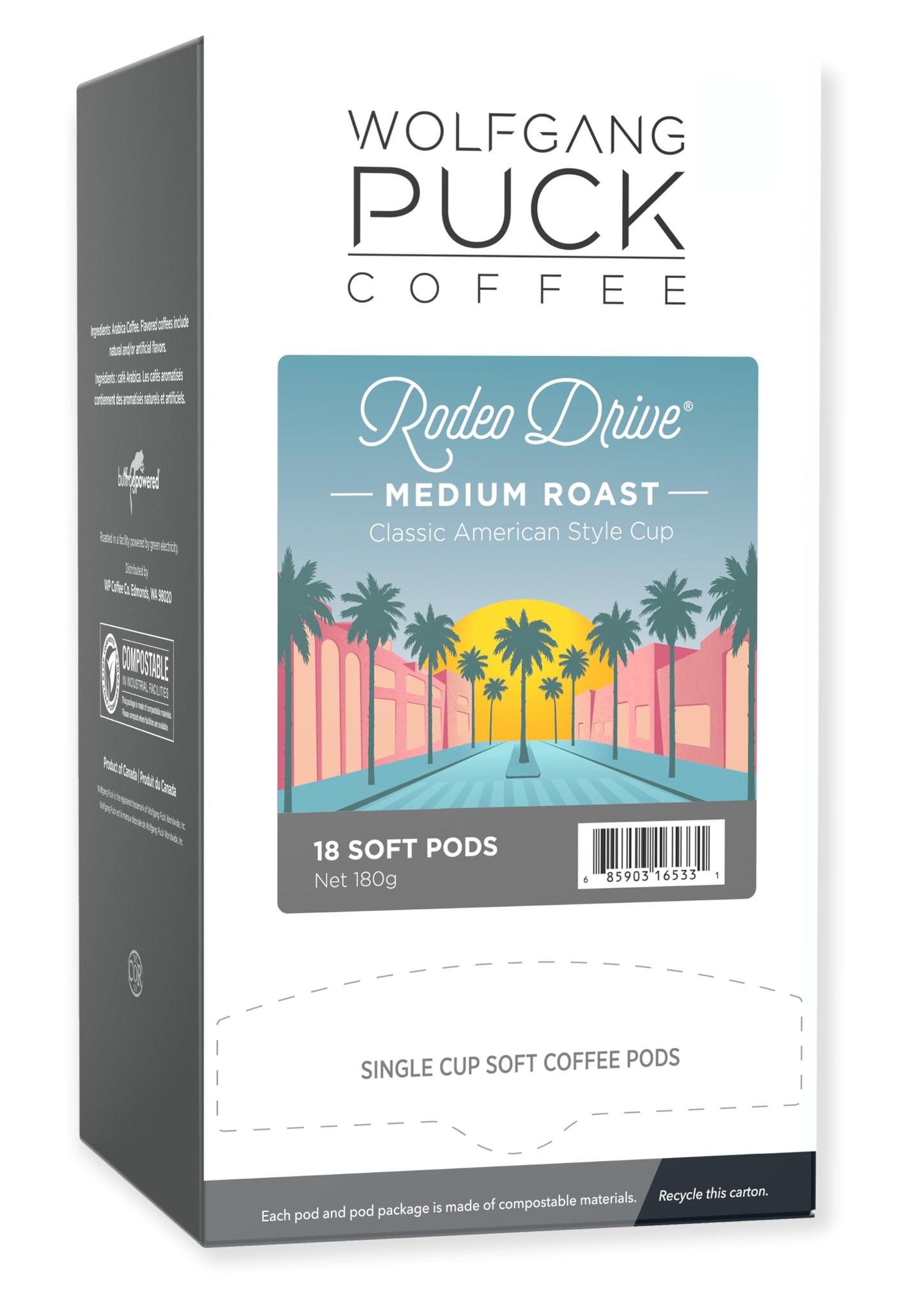 Wolfgang Puck Coffee, Rodeo Drive, 9.5 Gram Soft Pods, 18-Count (Pack of 3)