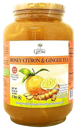 Balance Grow Honey Citron and Ginger Tea 70.55oz (4.4 lbs/2KG) pack of 1