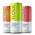 Flova Energy Drink, All Natural, Electrolytes and Minerals from Coconut Water, 4 Simple Easy to Pronounce Ingredients, 99% Juice, Assorted Pack of 12