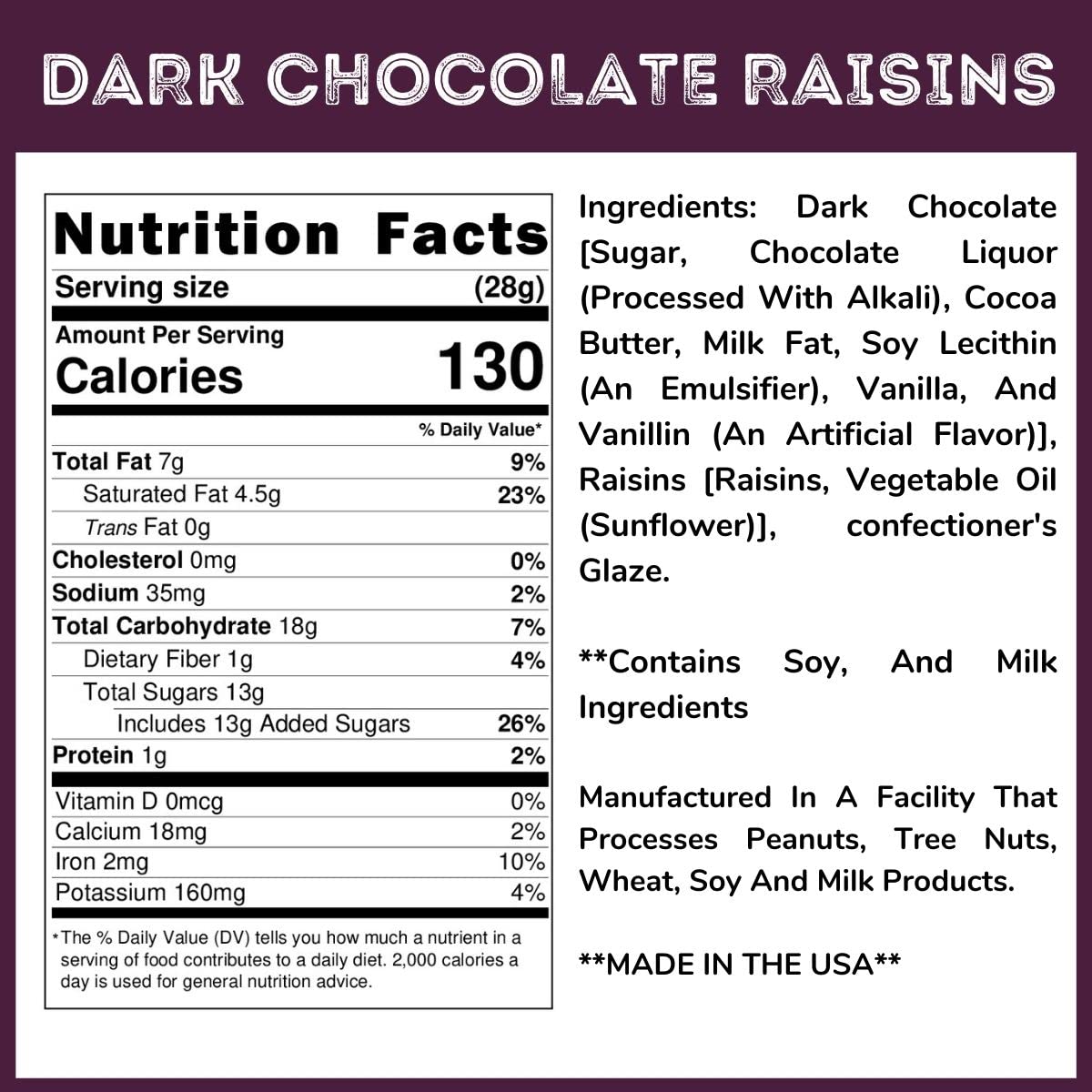 WinCrest Dark Chocolate Covered Raisins (3.5 Lb Tub)