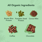 ALOHA Organic Plant Based Protein Bars - Chocolate Espresso (85mg Caffeine) - 12 Bars, Vegan, Low Sugar, Gluten-Free, Paleo, Low Carb, Non-GMO, No