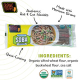 Organic Soba Noodles, Made with Wheat & Buckwheat, Dried Asian Pasta, Quick Cooking, Non-GMO, 8 oz (3 pack)