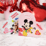 Disney Mickey, Minnie and Stitch Mini Heart Boxes with Chocolatey Candies, Valentines Candy Gift Set, 1.6 Ounces Each, Pack of 4