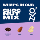 Orchard Valley Harvest Choc Nut Mix Multipack, 1 oz (Pack of 8), Dark Chocolate Raisins, Almonds & Peanuts, Gluten Free, Stand Up Bag, Non-GMO, 4g
