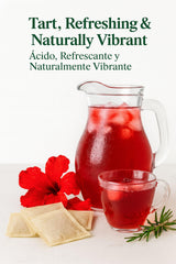 Hibiscus(Jamaica) Premium Flowers Tea Bags - 50 Count (2 g Each) - 100% Natural - Vacuum-Sealed for Freshness - Non-GMO, Sugar-Free, Gluten-Free