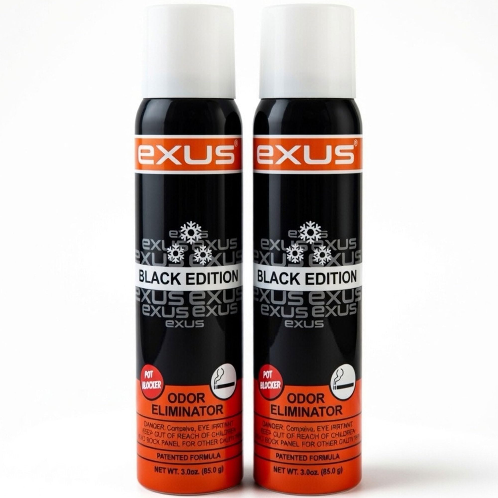 Exus Odor Eliminator & Air Freshener Spray 3.0 Oz. (Black Edition - 2 Pack)