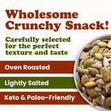 Food to Live Organic Dry Roasted Sunflower and Pumpkin Seed Mix with Himalayan Salt, 1 Pound - Oven Roasted, Lightly Salted, No Oil, Perfect
