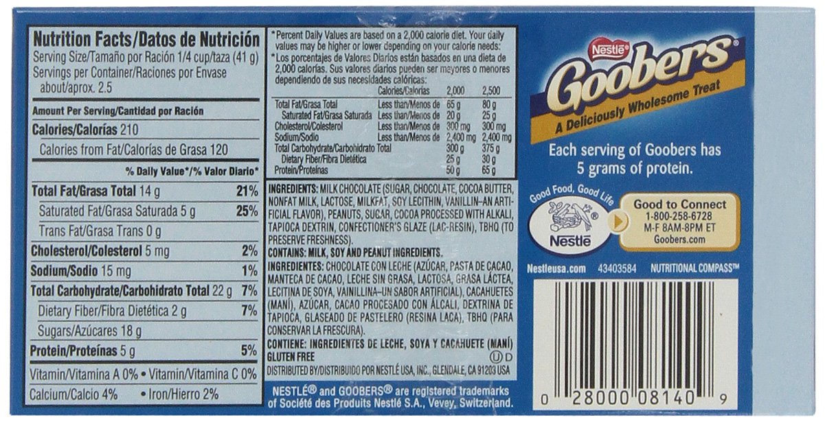 Nestle Goobers Box, 3.50-Ounce (Pack of 18)