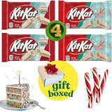 (PACK OF 4) Kit Kat Peppermint Stick & Birthday Cake Candy Chocolate Bars - Holidays Flavors - 1.5oz Each Bar - Comes Inside a Gift Box To Surprise