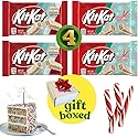 (PACK OF 4) Kit Kat Peppermint Stick & Birthday Cake Candy Chocolate Bars - Holidays Flavors - 1.5oz Each Bar - Comes Inside a Gift Box To Surprise