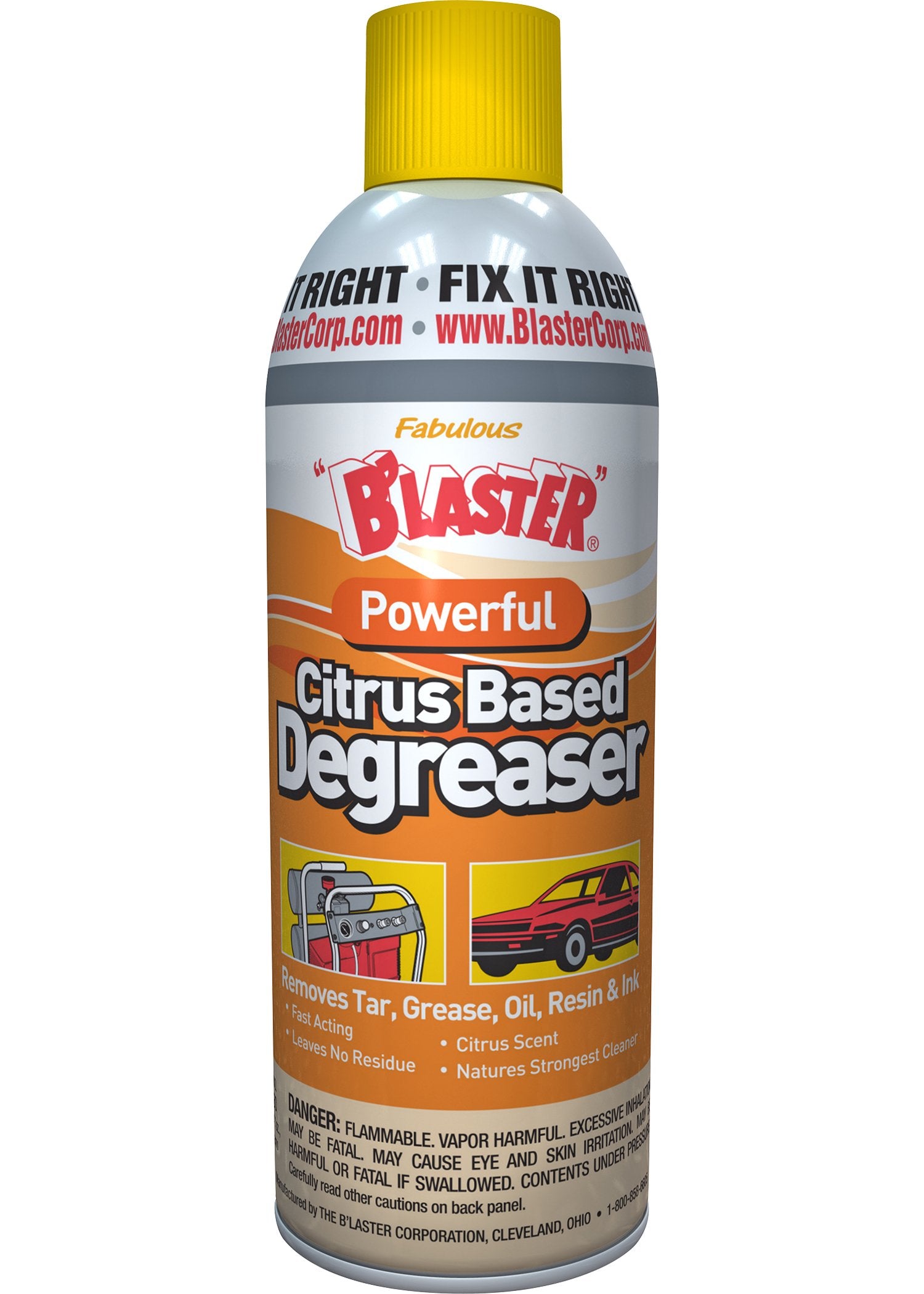 B'laster 16-CBD-12PK Powerful Citrus Based Degreaser - 11-Ounces - Case of 12